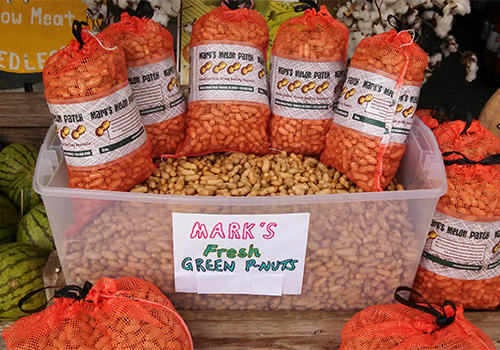Fresh peanuts, pecans, pumpkins, watermelons, and locally grown produce and more at Mark's Melon Patch near Albany Georgia.
